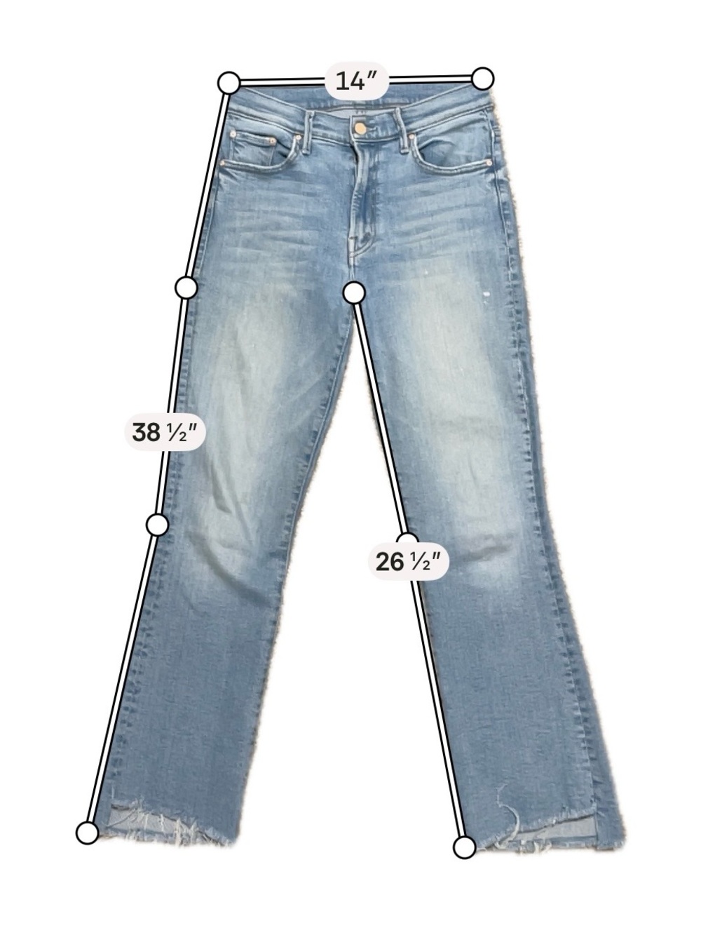 MOTHER Jeans The Insider Crop Step Fray Straight Leg Mid Rise Casual Size 29 - Picture 5 of 14